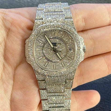 men's fake diamond watch|vvs moissanite diamond watch.